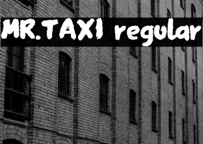 MR.TAXI regular Font examples