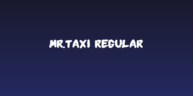MR.TAXI regular Social Header
