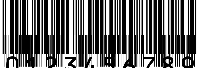 MRV Code39extMA Font OTHER CHARS