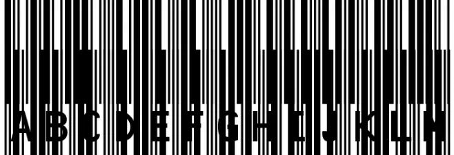 MRV Code39extMA Schriftart Groß