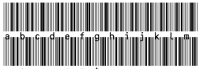 MRV Code39extMA Font LOWERCASE