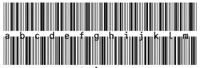 MRV Code39extMA 字体 小写