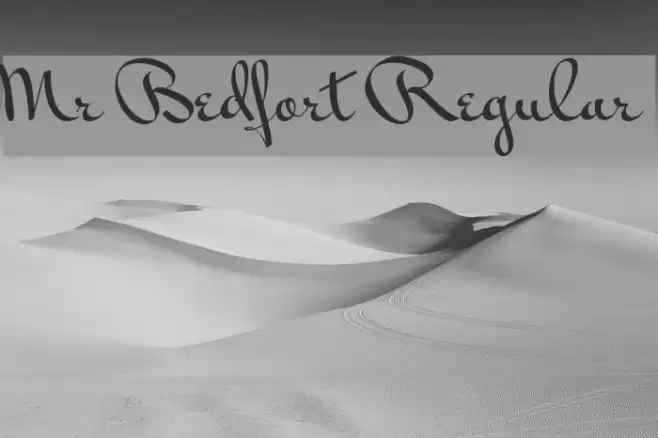 Mr Bedfort Regular Font examples