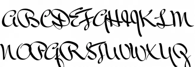Mr Bedfort Font UPPERCASE