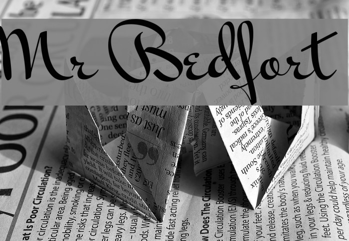Mr Bedfort Font examples