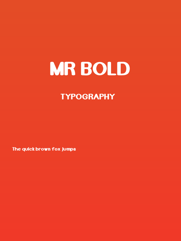 Mr Bold Poster