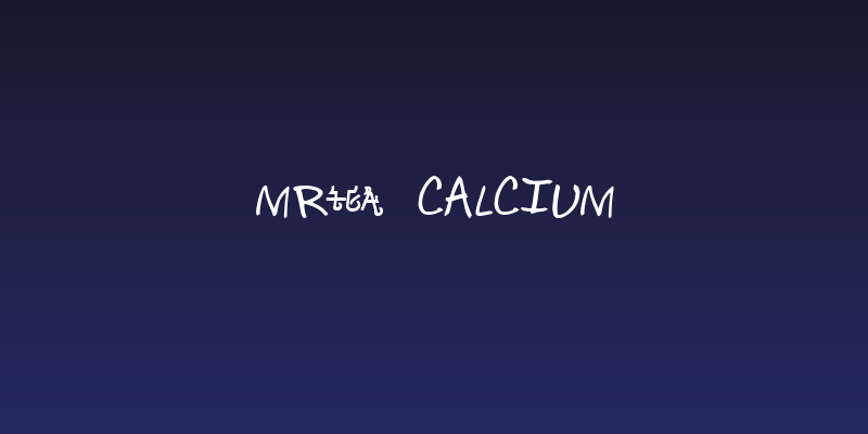 Mr. Calcium Social Header