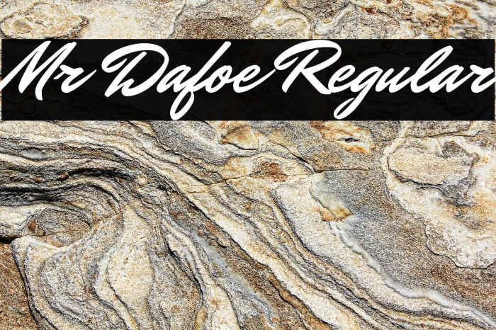 Mr Dafoe Regular لخطوط تنزيل examples