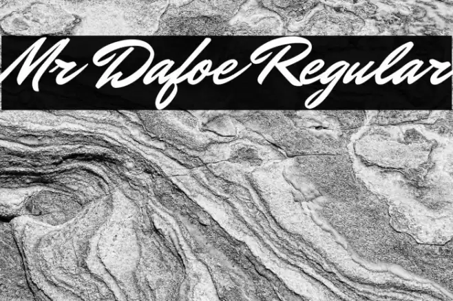 Mr Dafoe Regular Font examples