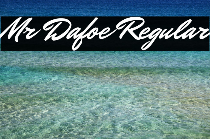Mr Dafoe Regular لخطوط تنزيل examples