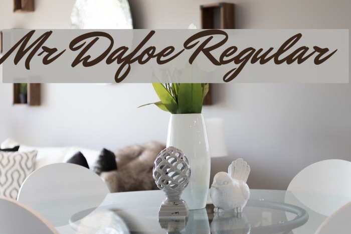 Mr Dafoe Regular Font examples