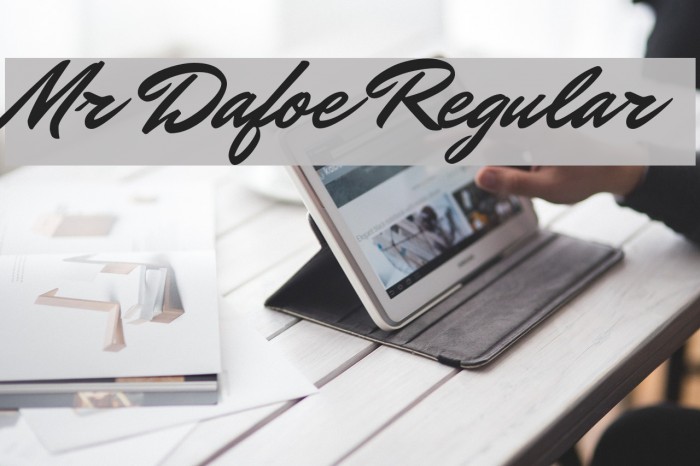 Mr Dafoe Regular Font examples