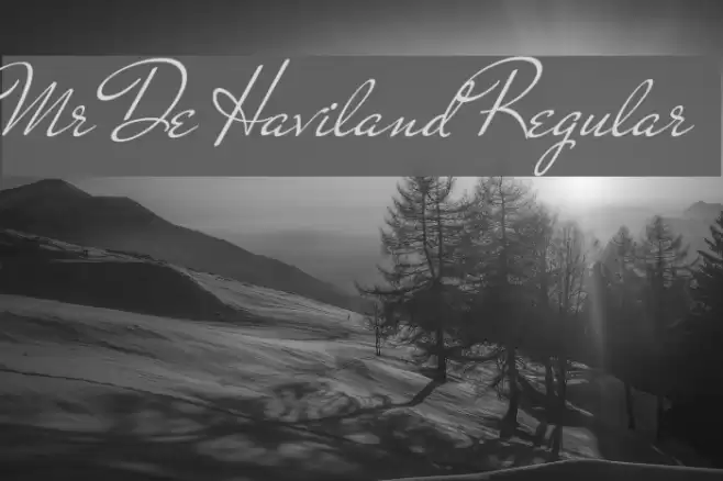 Mr De Haviland Regular Font examples