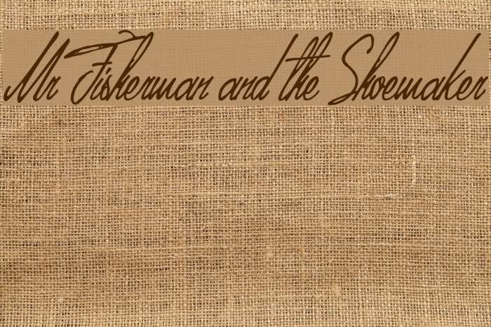 Mr Fisherman and the Shoemaker Font examples