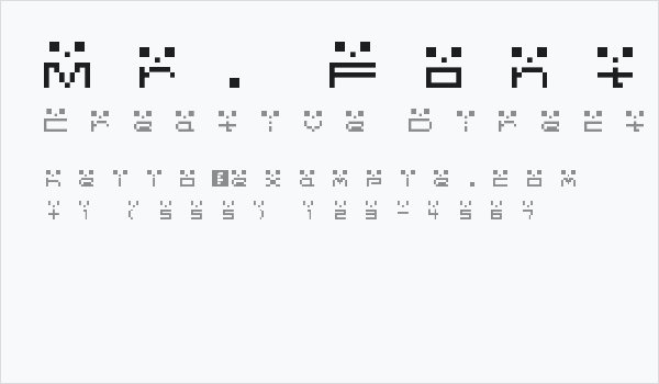 Mr. Font Regular Business Card