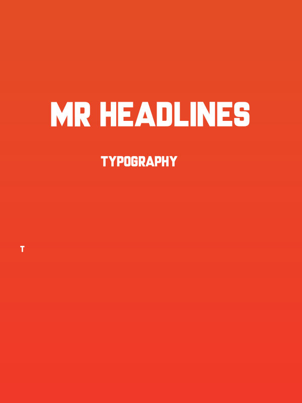 Mr Headlines Poster