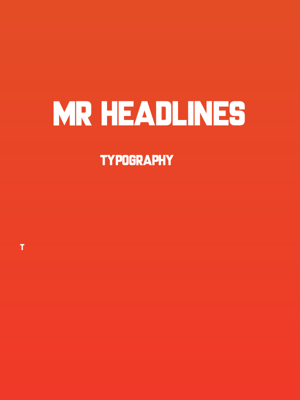 Mr Headlines Poster