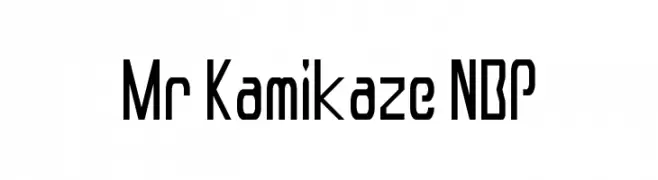 Mr Kamikaze NBP  les polices de caractères gratuit tlcharger