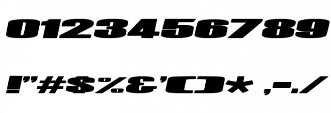 Mr. Machine Italic Font OTHER CHARS