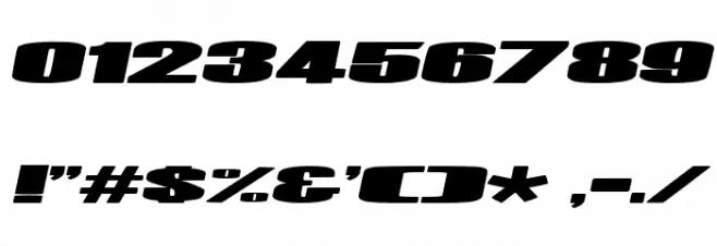 Mr. Machine Italic Font OTHER CHARS
