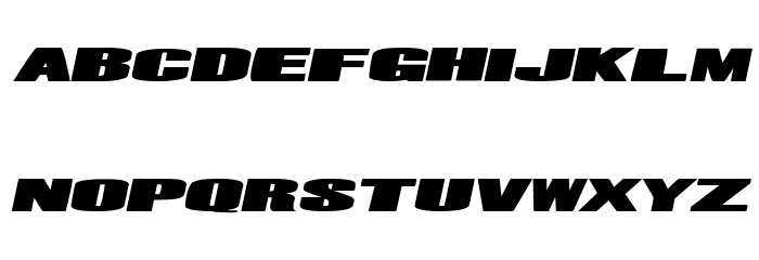 Mr. Machine Italic Font LOWERCASE