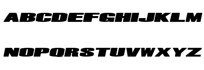 Mr. Machine Italic Font LOWERCASE