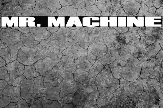 Mr. Machine Font examples