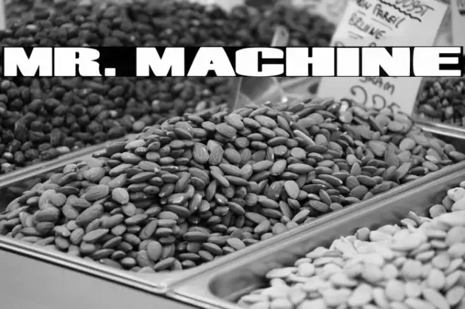 Mr. Machine Font examples