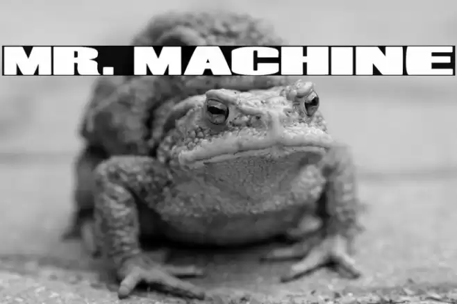 Mr. Machine Font examples
