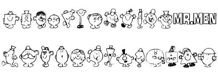 Mr Men Medium Font LOWERCASE