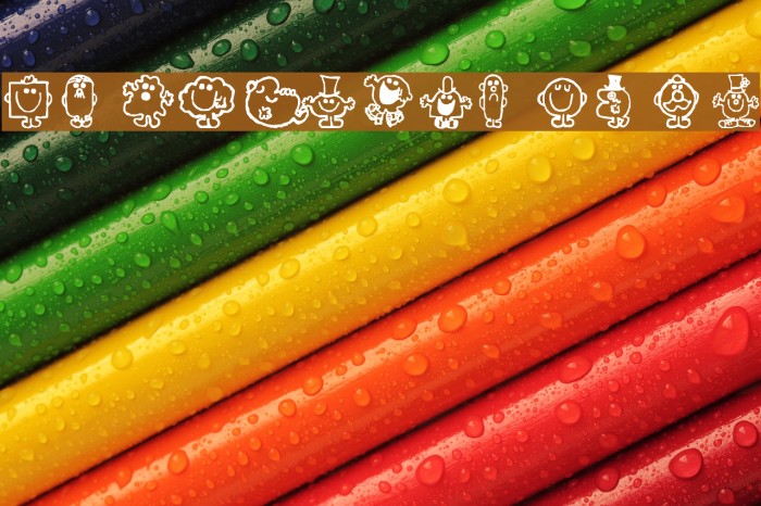 Mr Men Font examples