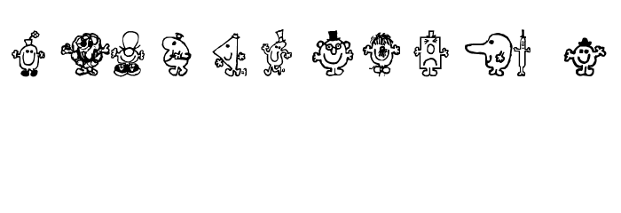 Mr Men Font LOWERCASE
