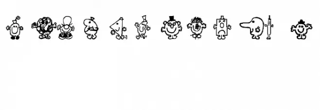 Mr Men Fuentes MINÚSCULAS