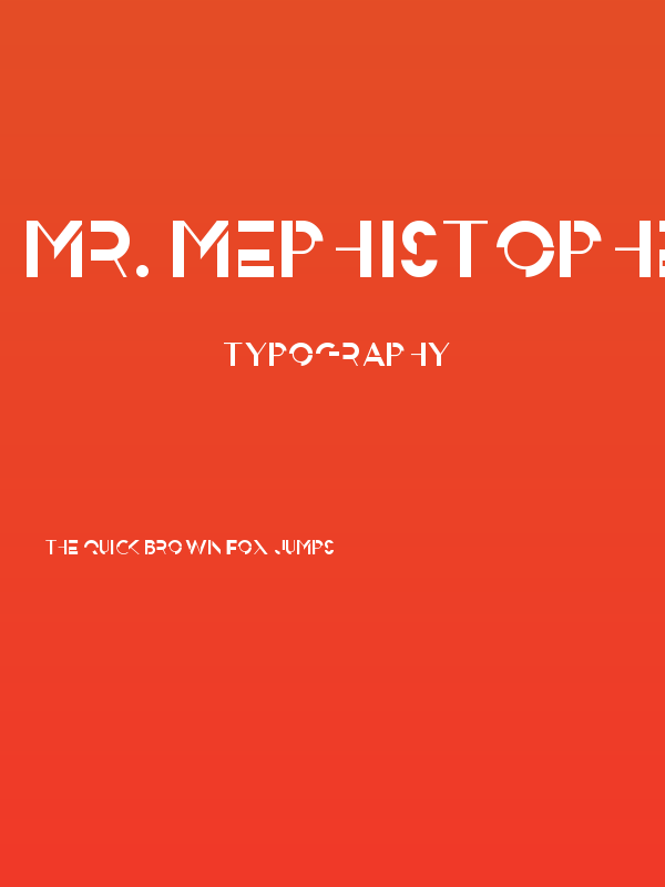 Mr. Mephistopheles Poster