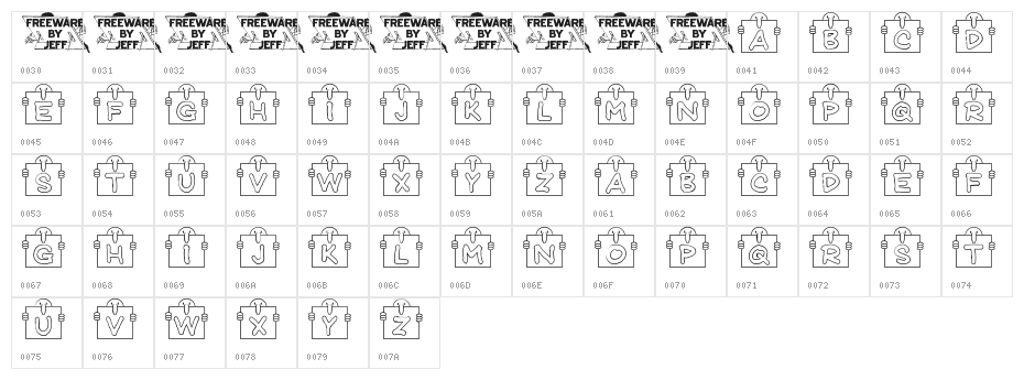 Mr. Mueller JL Character Map