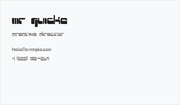 Mr Quicke Business Card