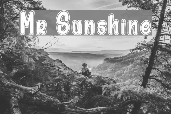 Mr Sunshine Шрифта examples