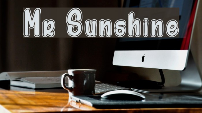 Mr Sunshine Font examples