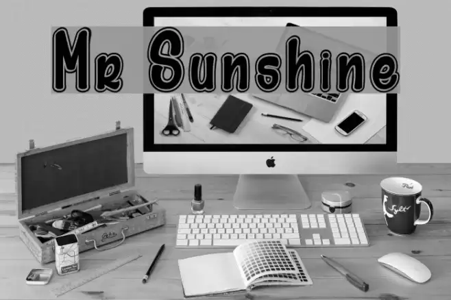 Mr Sunshine Шрифта examples