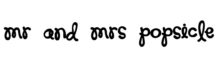 Mr and Mrs Popsicle  Frei Schriftart Herunterladen