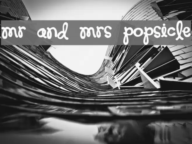Mr and Mrs Popsicle Font examples