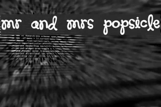 Mr and Mrs Popsicle Font examples