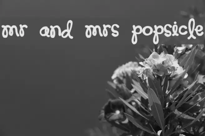 Mr and Mrs Popsicle Font examples