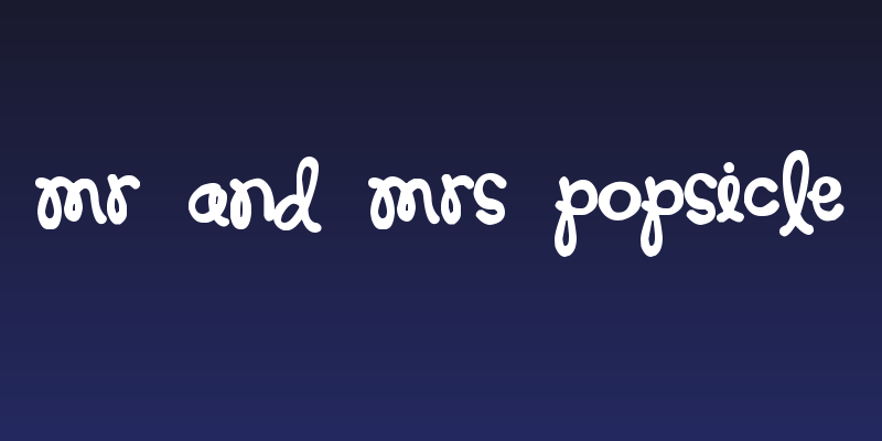 Mr and Mrs Popsicle Social Header