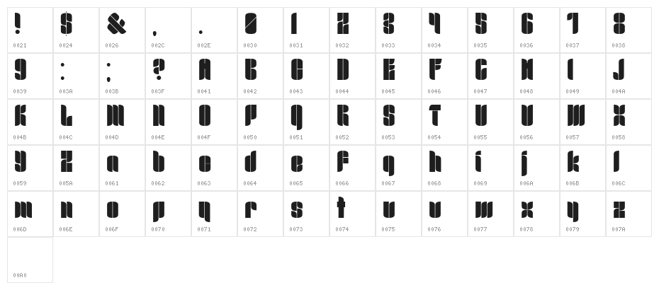 Mr.B Dull Character Map