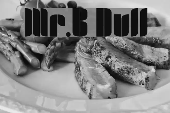 Mr.B Dull Font examples
