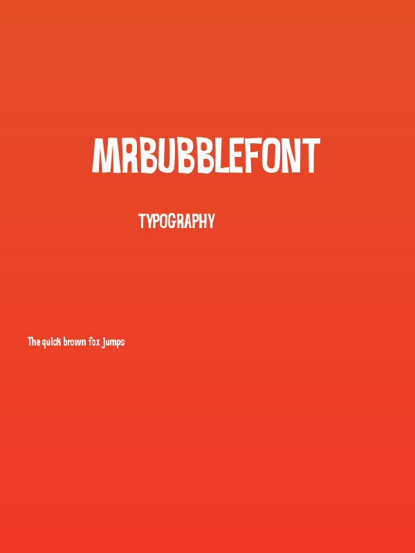 MrBubbleFont Poster