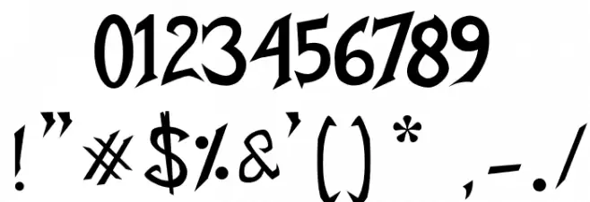 Mr.Draculle Font OTHER CHARS