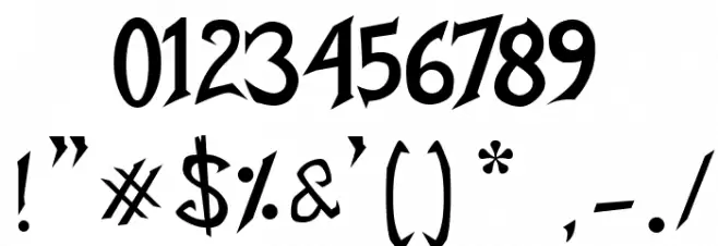 Mr.Draculle Font OTHER CHARS