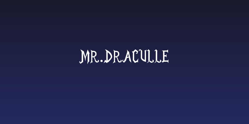 Mr.Draculle Social Header